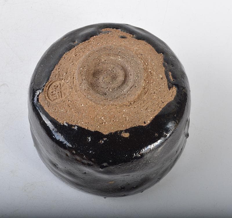 Gojyo　茶道具　楽吉左衛門　黒楽茶碗　仕覆付　共箱　M R4387