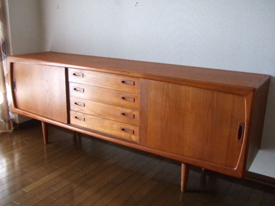 北欧 デンマーク ヴィンテージ チーク サイドボード キャビネット