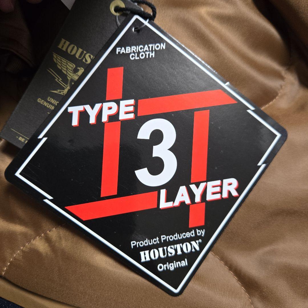 【最終値下げ】【新品未使用品】HOUSTON コールドウェザーパーカー カーキー