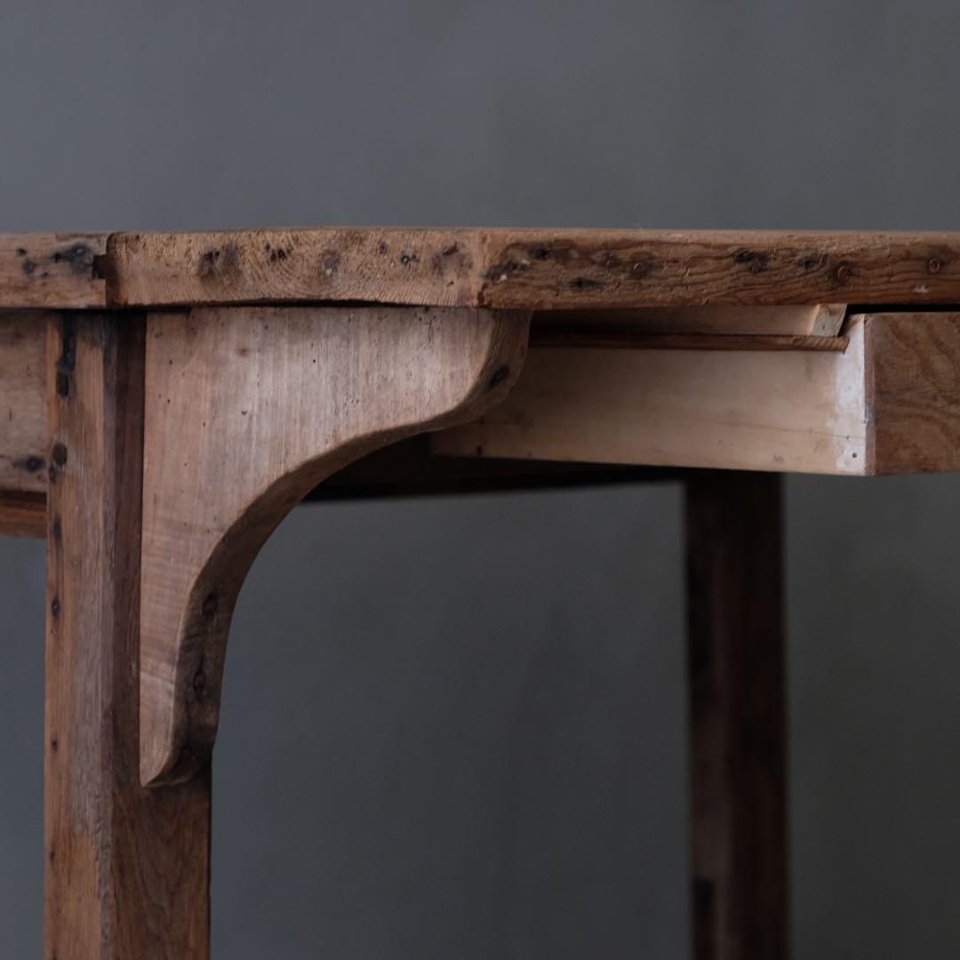 フランス オーク材 １杯抽斗付デスク　机 テーブル 作業台 展示台 アンティーク