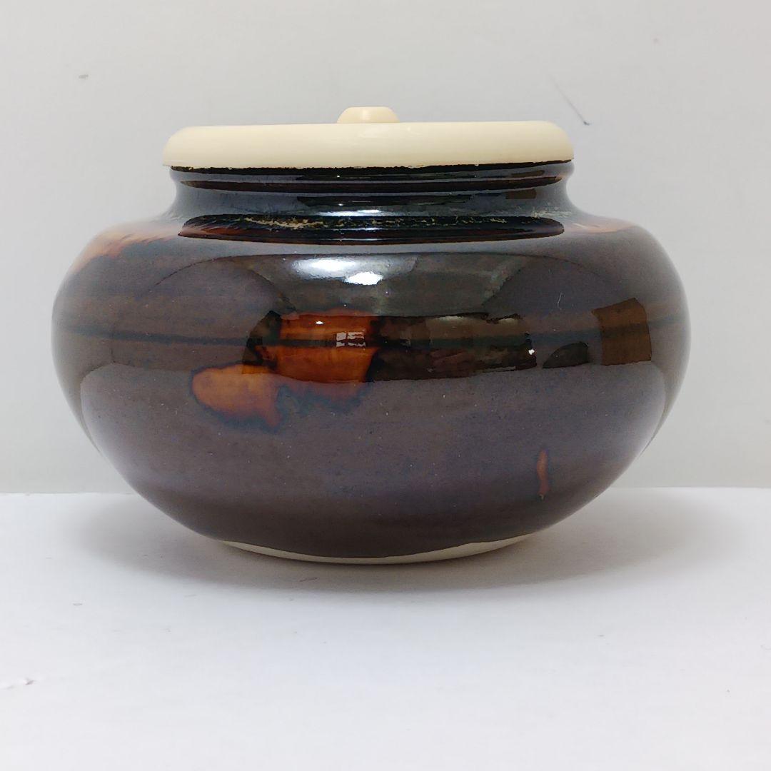 Y2836-7 茶道具 桶谷定一造 大海茶入 共箱・仕覆