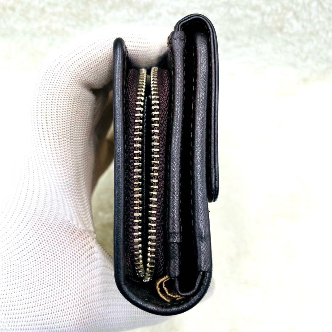 美品 Burberry バーバリー 三つ折り 財布 ノバチェック キャンバス