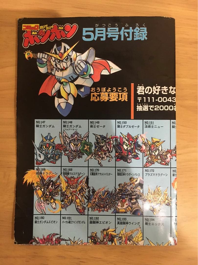オールガンダム　人気コンテスト　ポスター　コミックボンボン付録