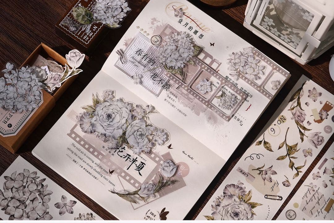 ⭐️SALE⭐️小白家文創《墨染》海外マスキングテープ　マステ 【2215】