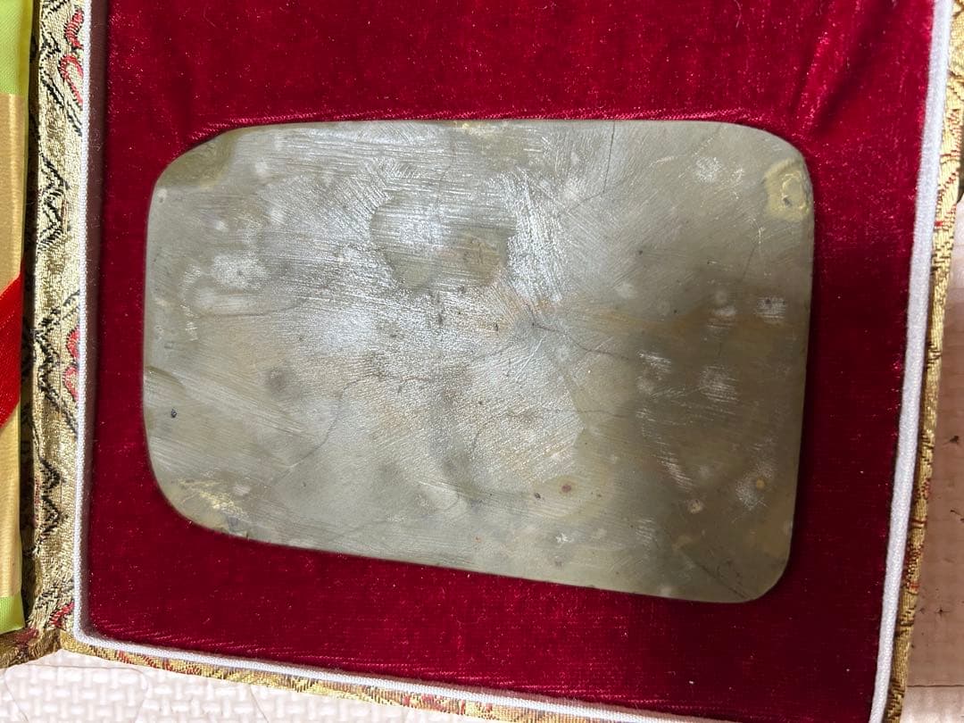 中国・三葉虫化石「燕子石硯」と 「瓢箪型文鎮」のセット