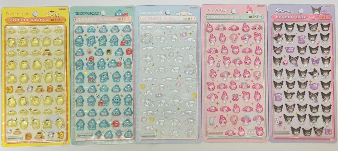 正規品 ボンボンドロップシール ミニ サンリオ 5点セット 新品未開封品