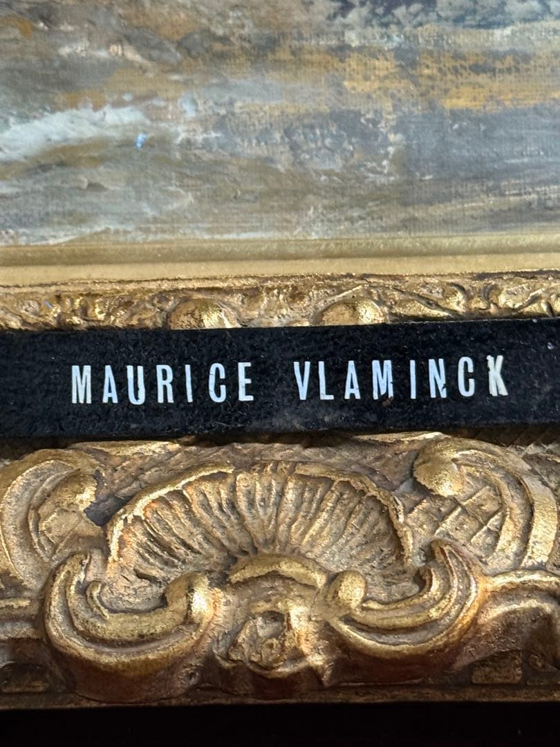 モーリス・ヴラマンク【村の教会 】Vlaminck 模写油彩画 F6サイズ