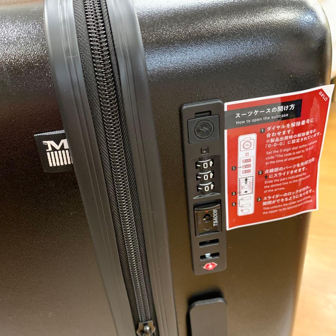 新品未使用品[MALMO] スーツケース Mサイズ 拡張機能 黒