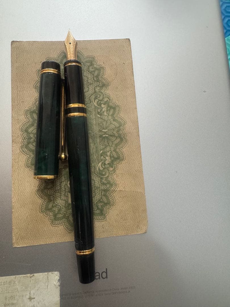 ダークグリーン 万年筆 ゴールドペン先