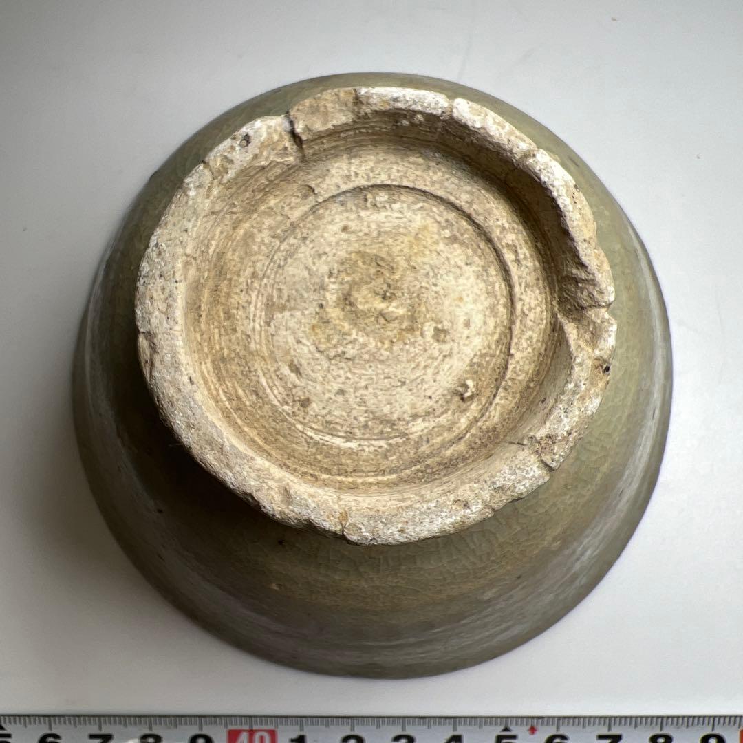 中国明時代　青磁鉢　口径12.3㎝　東Y7-0623⭐︎2F