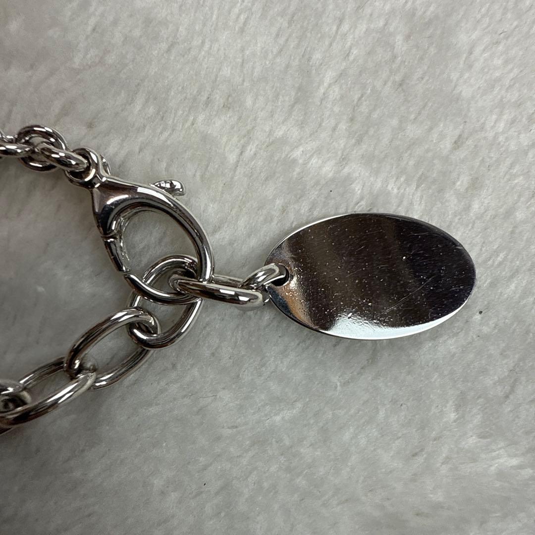 フェンディ ブレスレット セレリア ロゴ プレート シルバー　美品