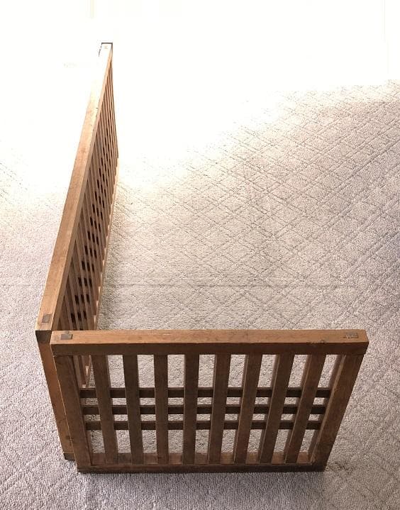 【 帳場格子 】　江戸末～昭和初期　開176×45ｃｍ　養生袋付き