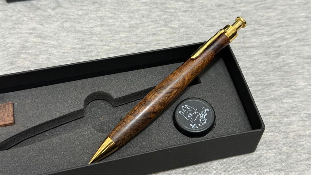 最終値下げ こぶた工房 極上ローズウッド瘤杢 シャープペン 0.5mm