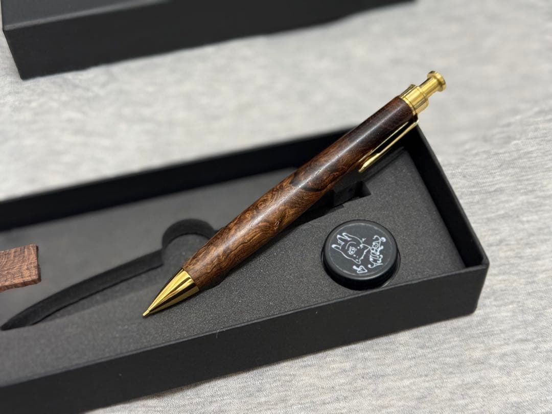 最終値下げ こぶた工房 極上ローズウッド瘤杢 シャープペン 0.5mm