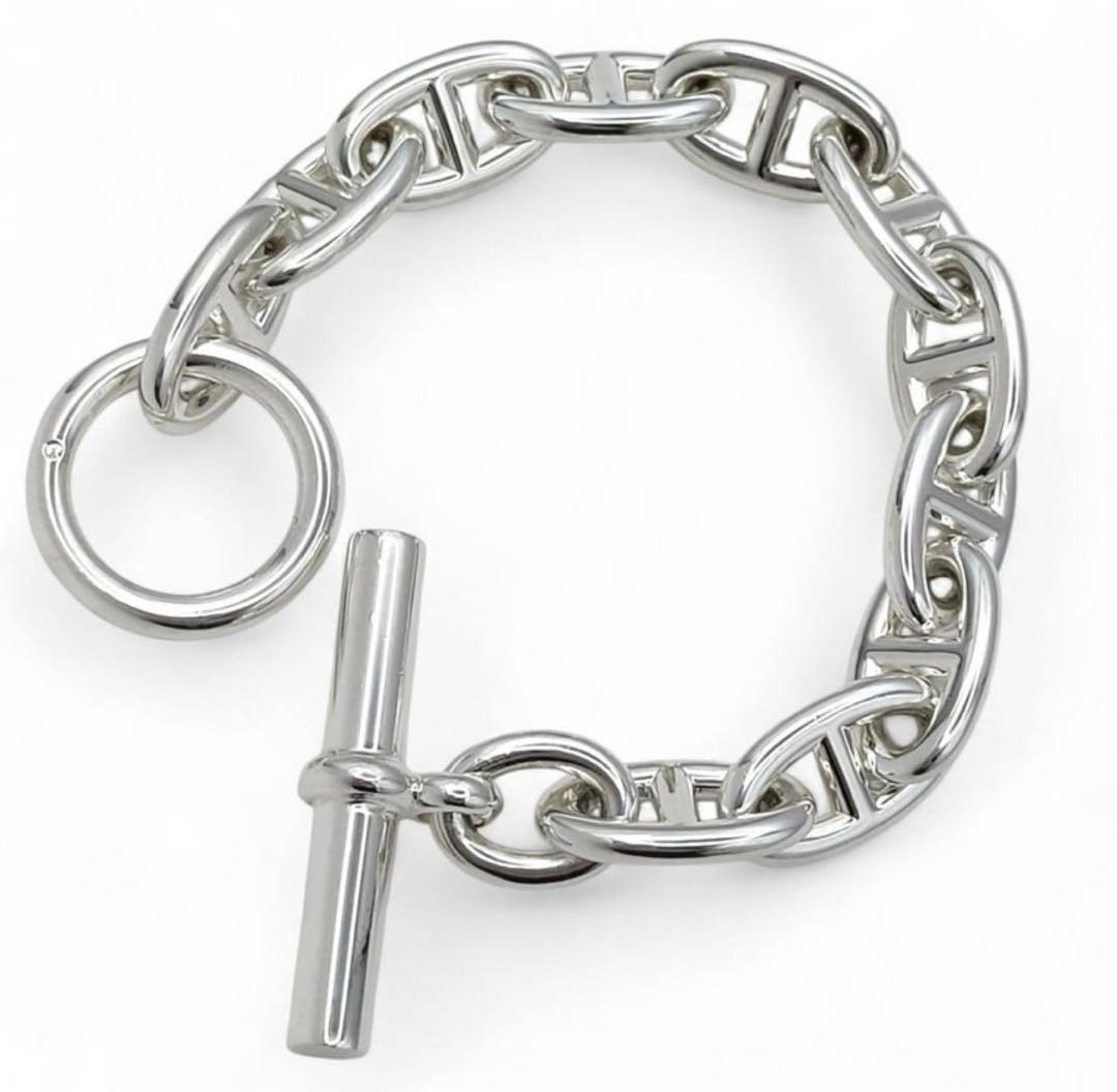 Hermès シルバーチェーンブレスレット GM11コマ 定価28万1000円