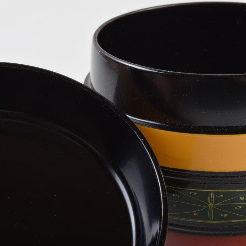 茶道具　中村湖彩作　唐物　独楽棗　共布共箱　V　9191