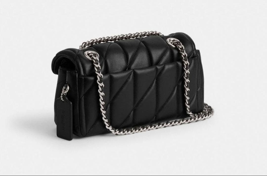 【新品】COACH タビー ショルダー バッグ 26・キルティング　シルバー