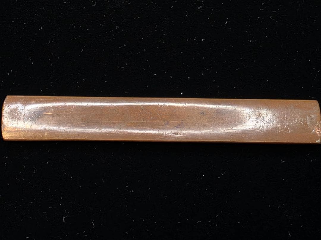 無銘 小柄 赤銅魚子地鳥に梅樹図 日本刀 刀装具 骨董 古美術 江戸時代 時代物