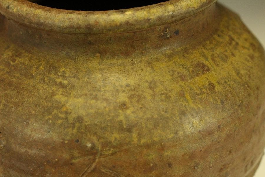 六古窯 古備前 種壺 水指 茶道具(RC974)