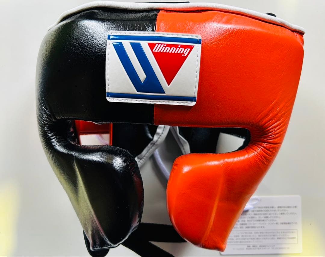 Winning ヘッドギア 黒/オレンジ Mサイズ