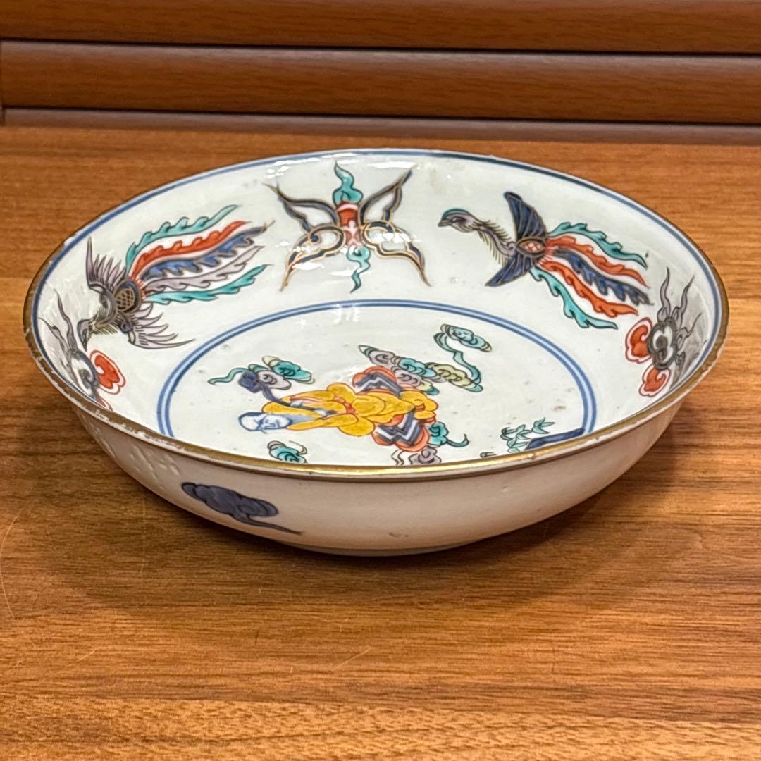 大明成化年製◎明代赤絵皿