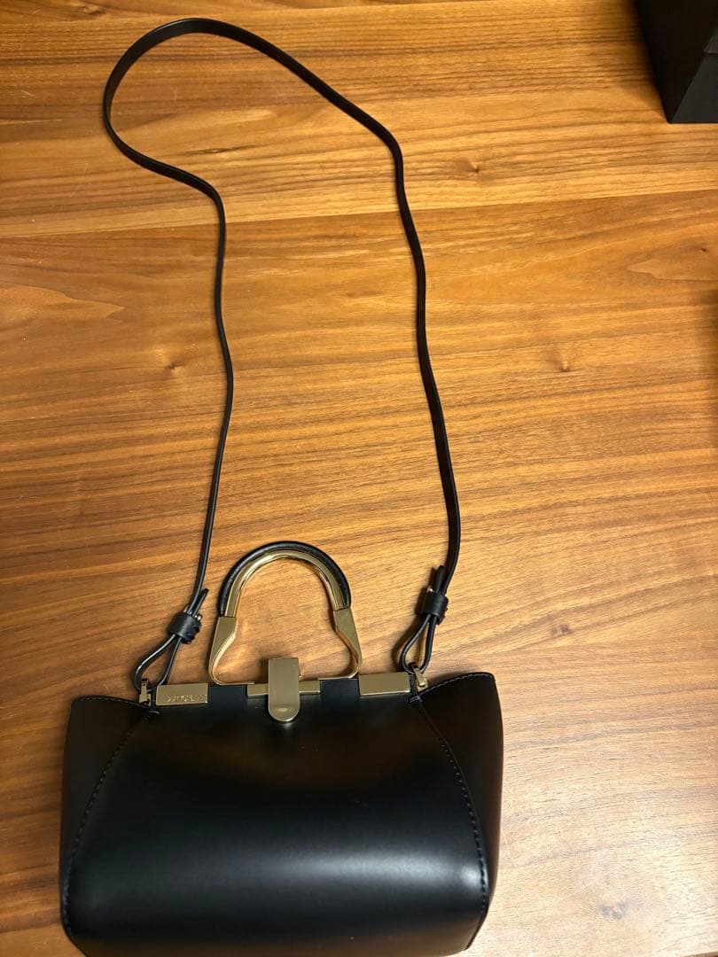 ZANCHETTI AMLETO MINI ブラック ショルダーバッグ