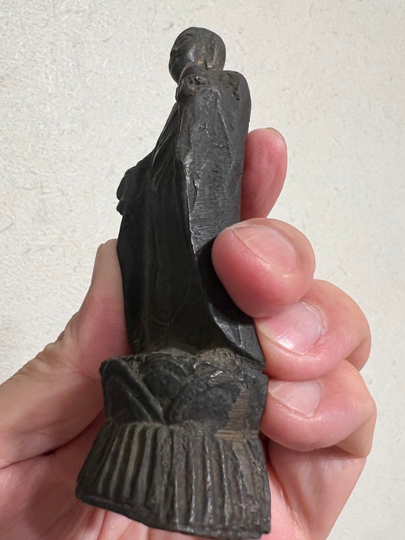 青銅製 地蔵菩薩立像 子供守り神 念持仏 金銅仏 仏像 仏教美術 骨董 古美術