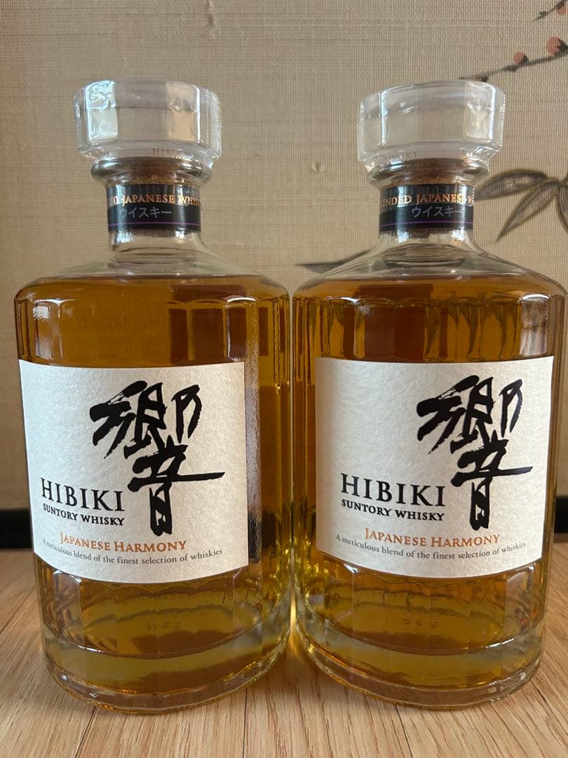 新品サントリーウイスキー響JAPANESE HARMONY 4本セット，箱付