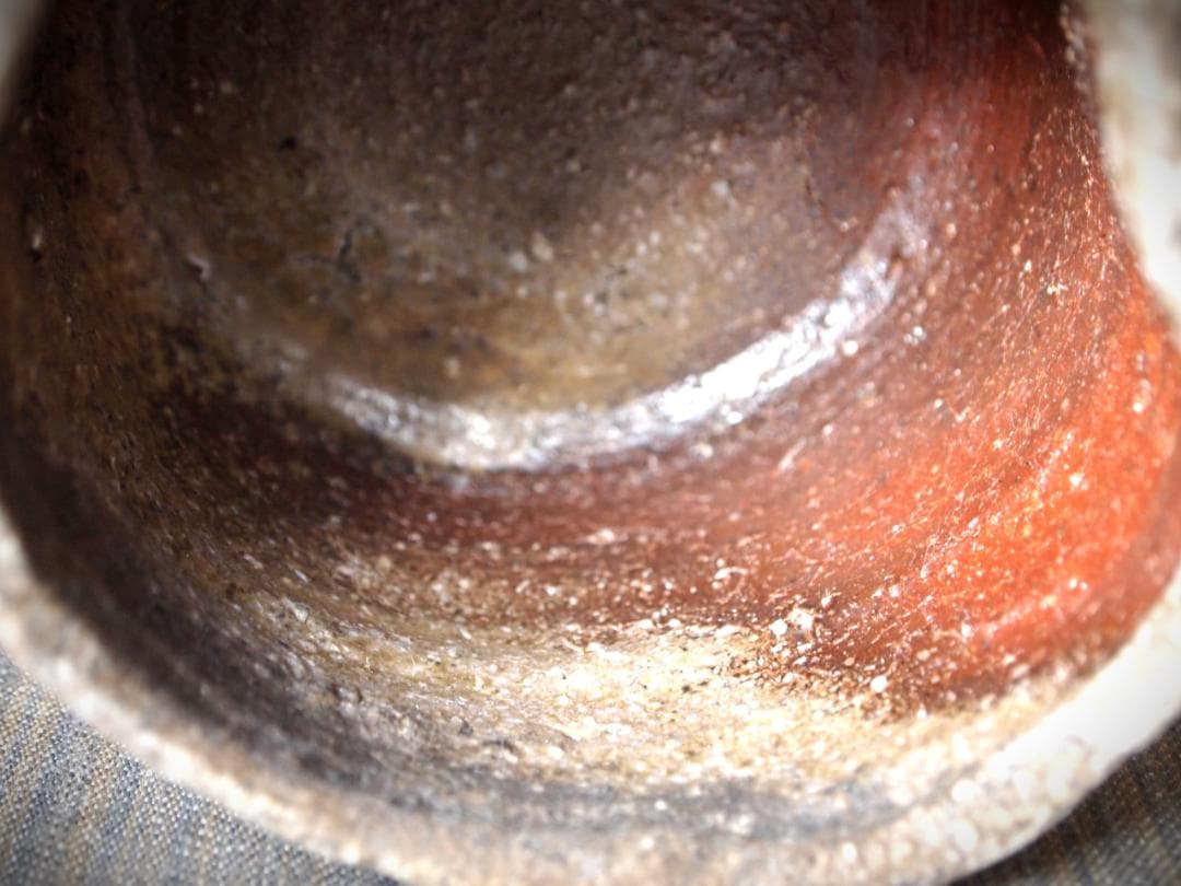 人気作家★荻野雅也【師：太田富夫】備前《窯変》碗★共箱・布