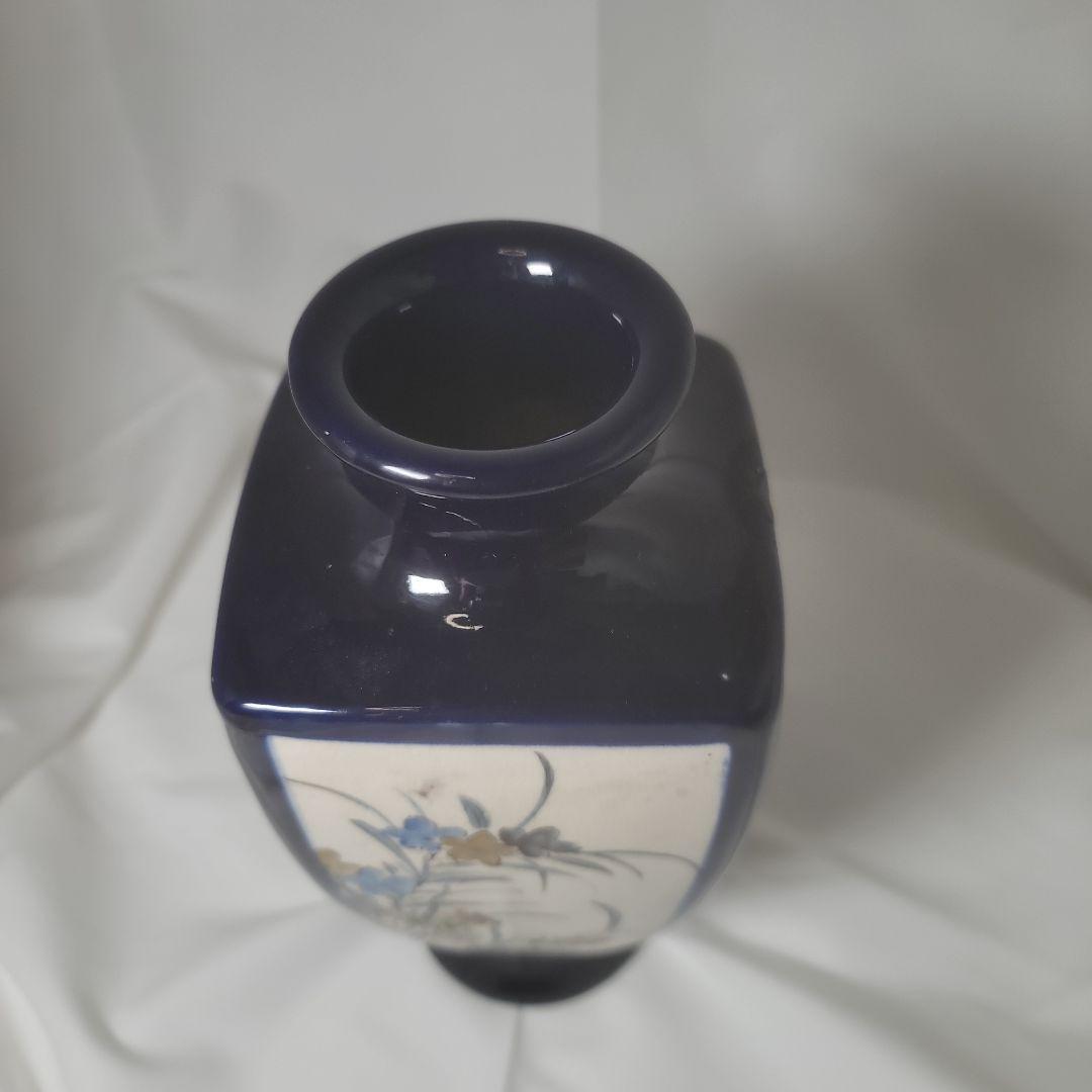 薩摩焼 色絵花瓶