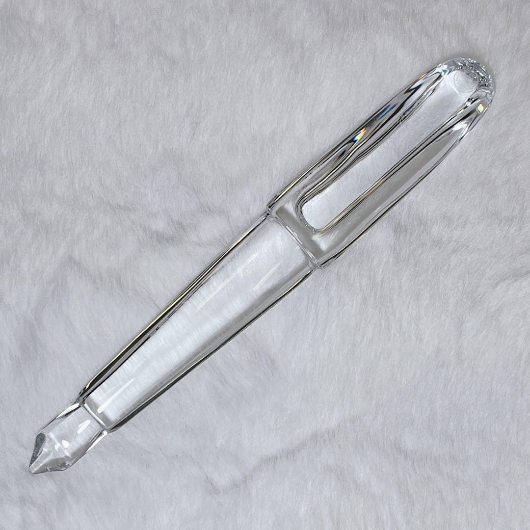 【美品/希少】 バカラ クリスタル 万年筆型 ペーパーウェイト 置物