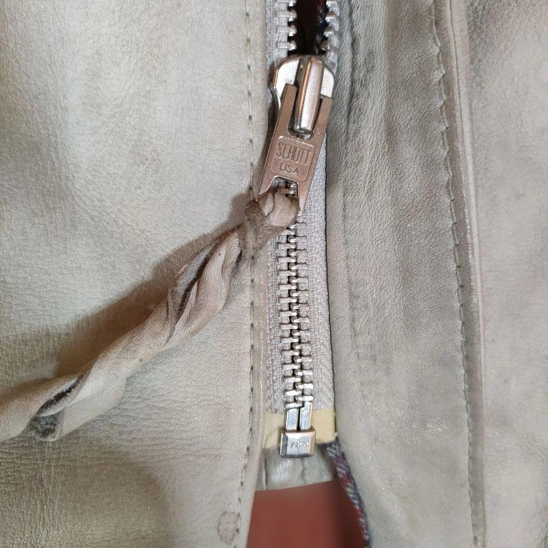 現行タグモデル　ダメージ加工　Schott 立襟 シングルライダース　上野商会