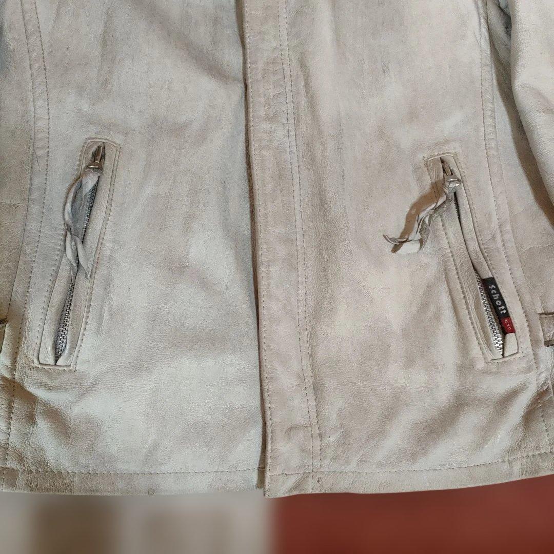 現行タグモデル　ダメージ加工　Schott 立襟 シングルライダース　上野商会