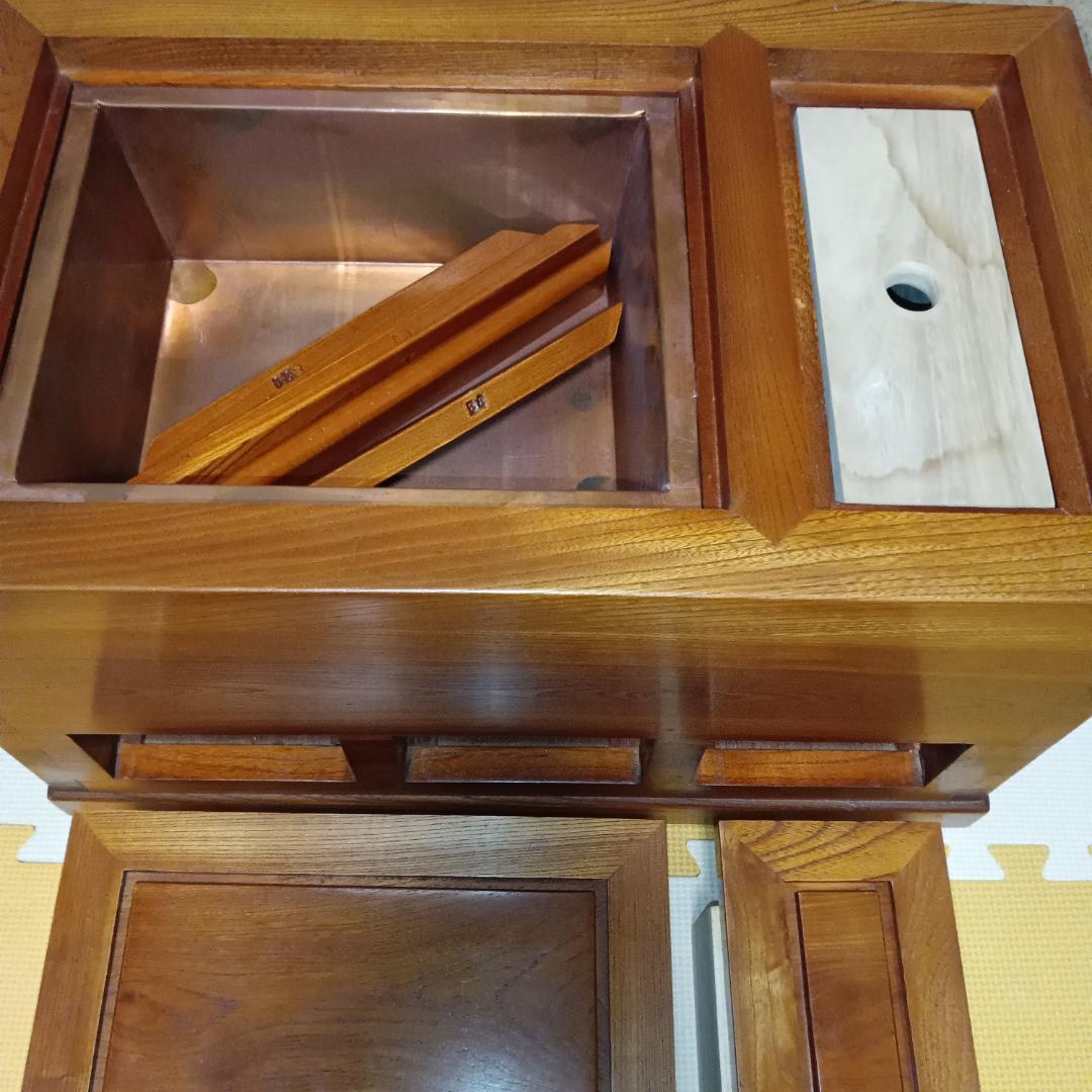 新品　長火鉢　関東長火鉢　関東火鉢　五徳　囲炉裏　アンティーク　江戸火鉢