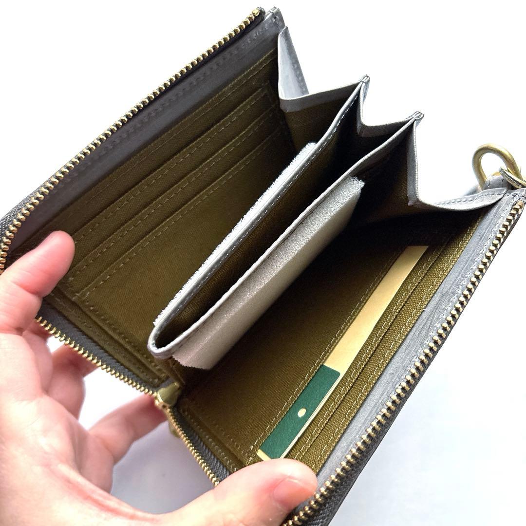 【新品】kissora キソラ シビラ リスシオ二つ折り財布 チャコールグレー