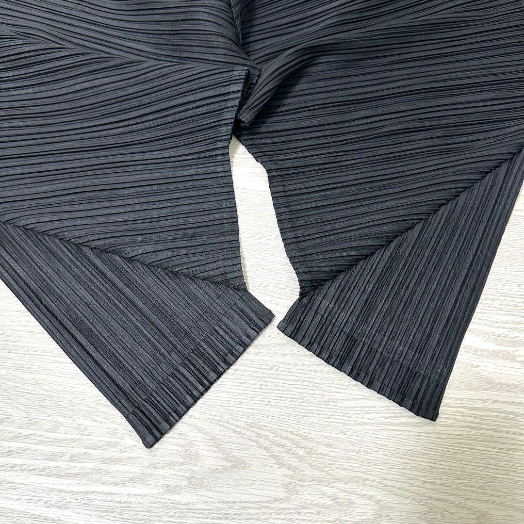 【極美品】 プリーツプリーズ 変形 切り替え サルエルパンツ ブラック