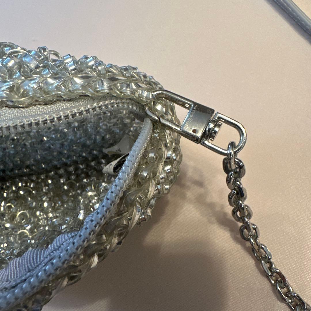 ANTEPRIMA シルバー ポーチ　ショルダーバッグ　ストラップ付き　結婚式