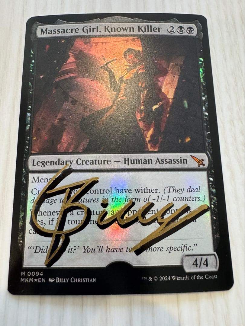 MTG 名うての殺人鬼、虐殺少女 FOIL アーティストプルーフ カラースケッチ