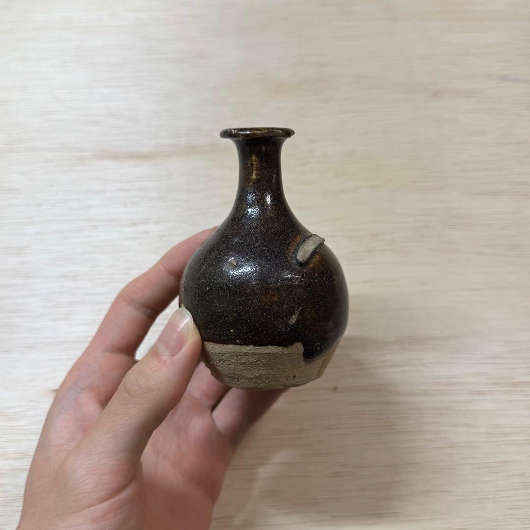 美濃 鉄釉 徳利 盃 大平古窯 江戸時代 古美濃 古瀬戸 酒器 古美術 骨董