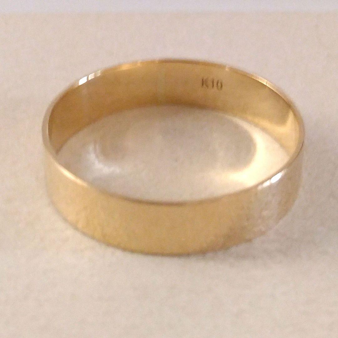 ノジェス K10 リング 13号 ゴールド プレーン 地金 モダン 美品