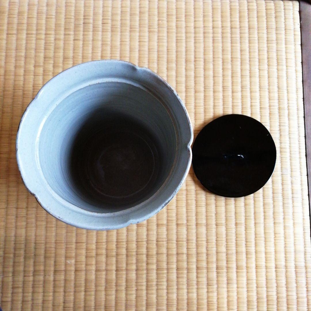 松古窯　竹絵水指