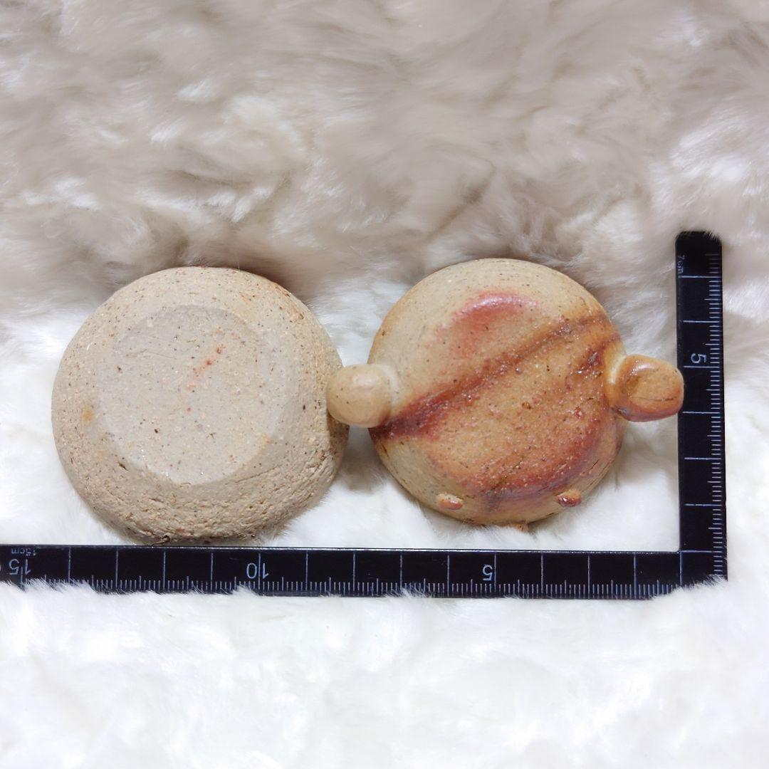 8【2552】53..面取り酒器、小鉢…備前焼