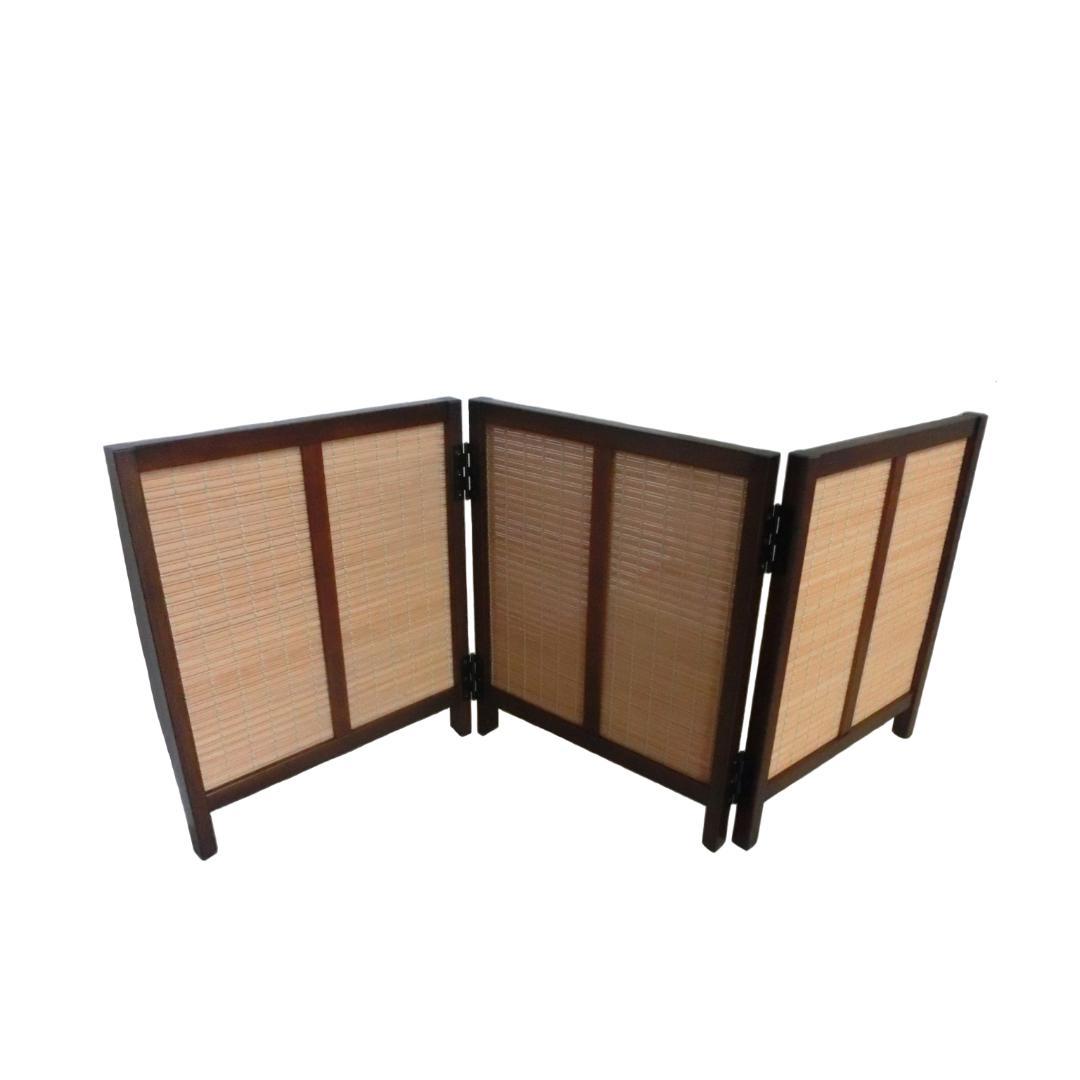 ミニ パーテーション 木簾 3連 スクリーン 衝立 W105H42