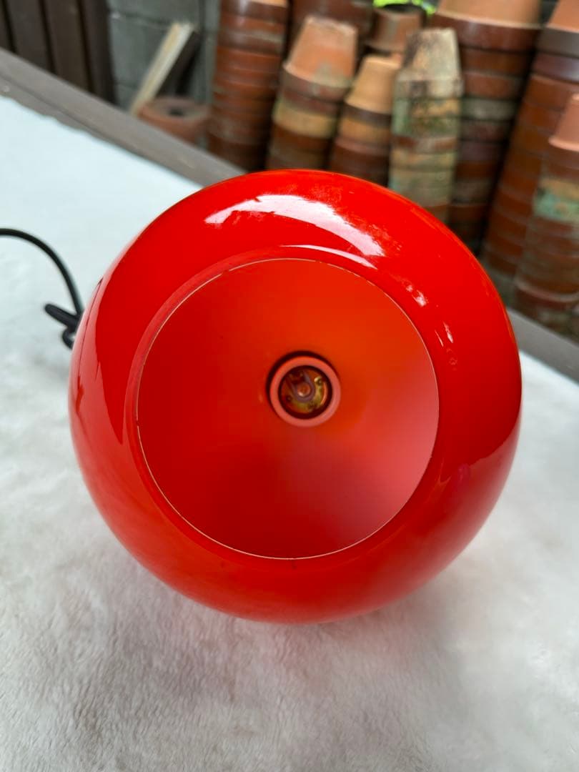 昭和レトロ　ペンダントライト　オレンジ　当時物　レトロ照明　極美品　レトロ