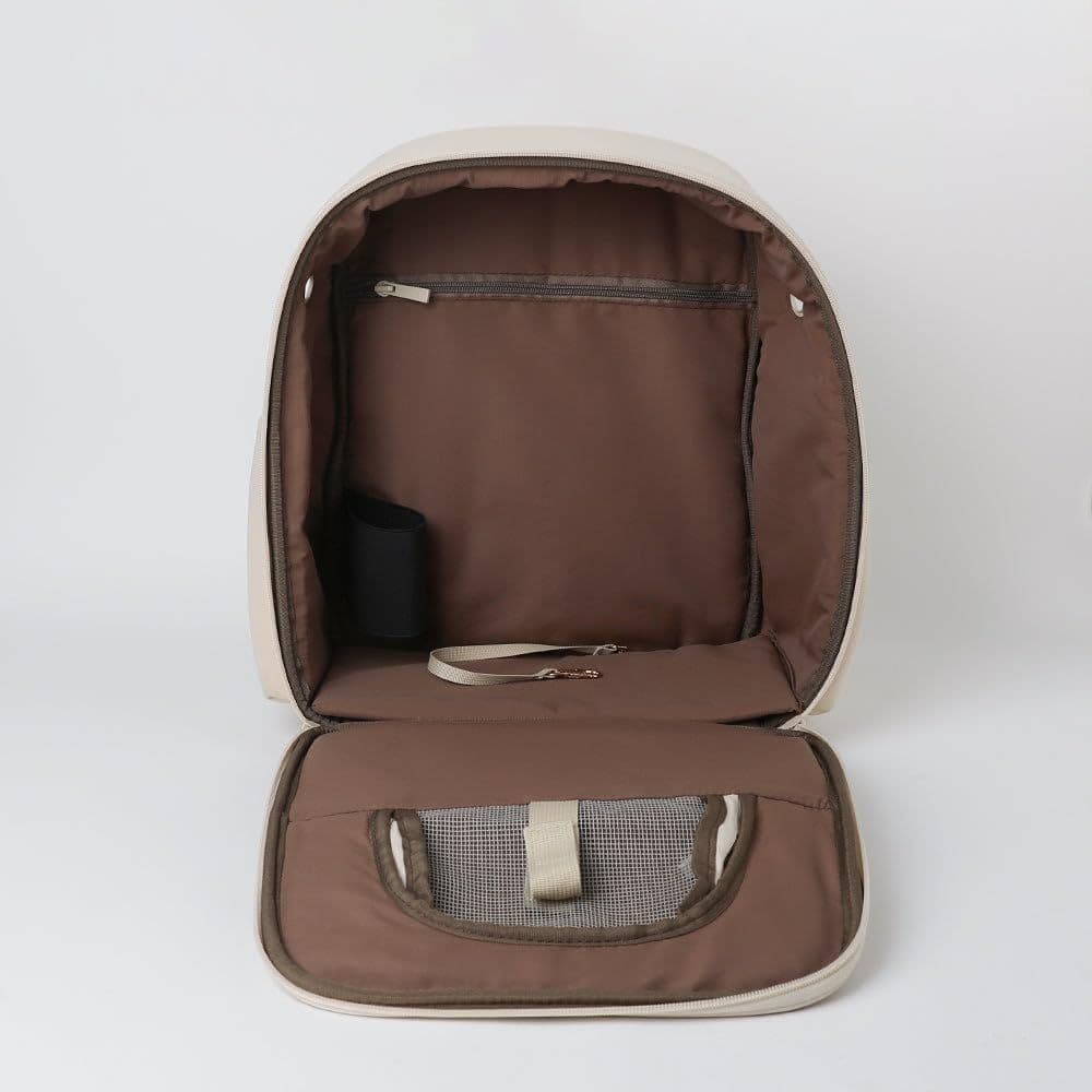 モンシェリ　ペット用キャリーバッグ　ベージュ　小型犬向け　5キロまで