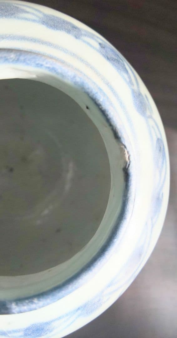 中国美術 明時代 白磁 漳州磁器壺 染付花蝶模様 陶磁器 茶壺