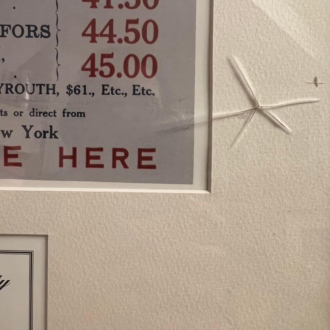 Titanic 初航海 ポスター　証明書付き額入り