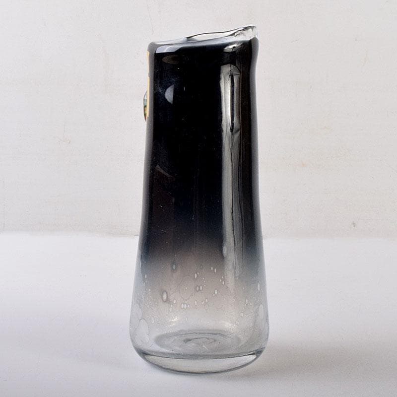 カメイガラス　亀井協一造　硝子花器　共箱　M　7045