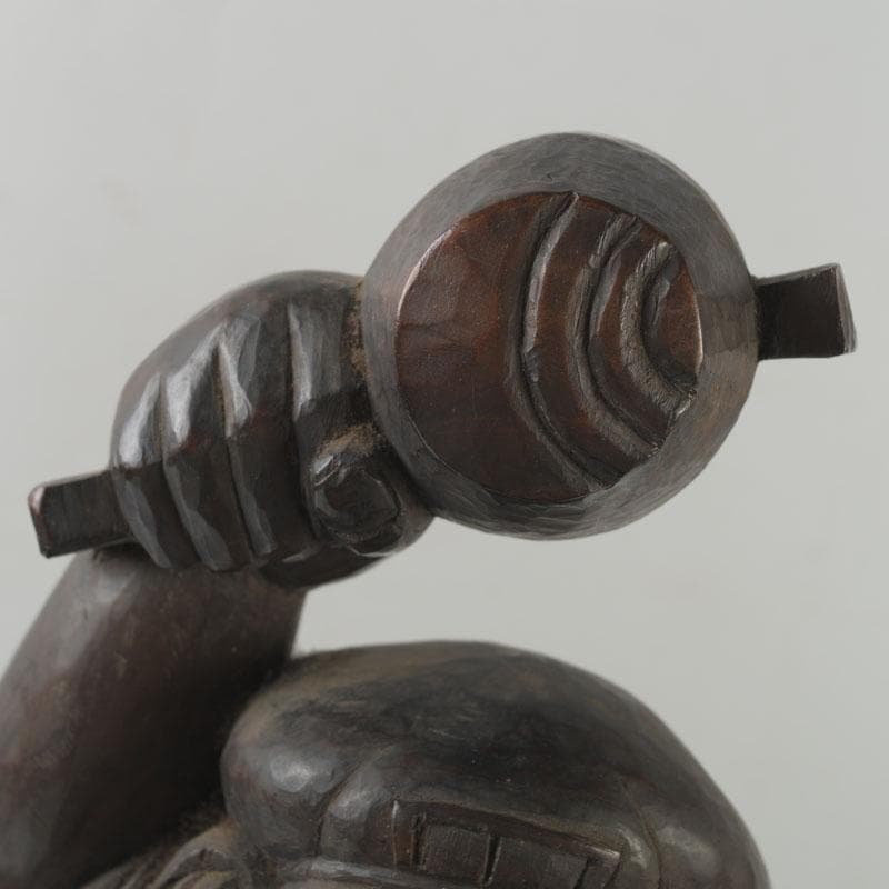 木彫　大黒天像　置物　縁起物　在銘　N　8646A