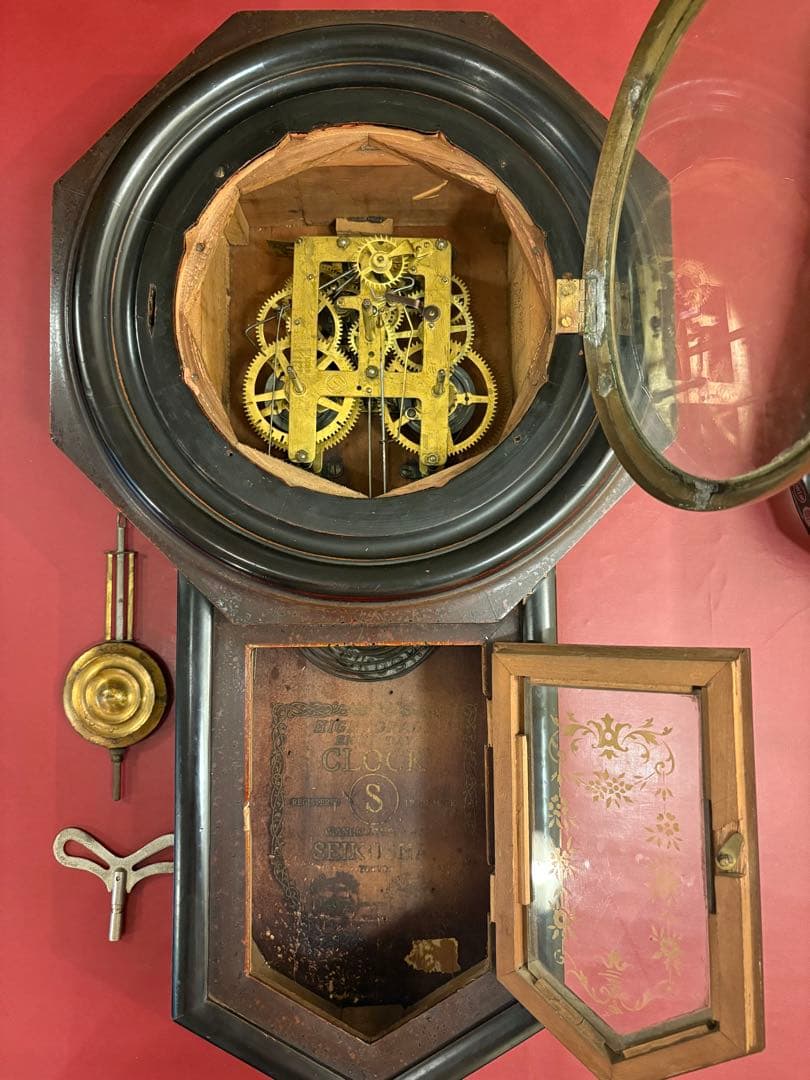 古時計 ゼンマイ掛け時計 精工舎 昭和 アンティーク